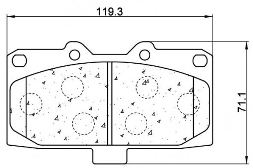 Колодки тормозные дисковые передние (керамические) для автомобилей Subaru Impreza WRX (00-) / Nissan Skyline (93-) [серия PRO]