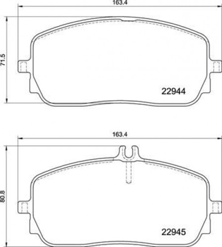 Колодки тормозные дисковые передние для автомобилей Mercedes A (V177) (18-) / CLA (C118) (19-)