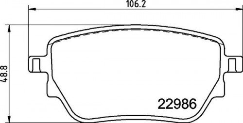 Колодки тормозные дисковые задние для автомобилей Mercedes A (W177) (18-) / CLA (C118) (19-) 106x49мм