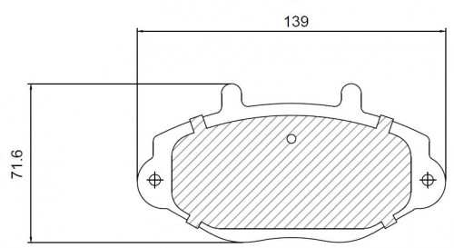 Колодки тормозные дисковые передние для автомобилей Ford Transit (91-)/(94-) R15 139x72мм