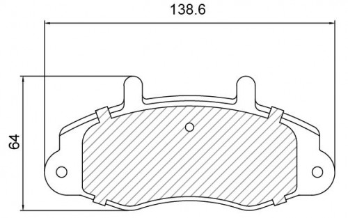 Колодки тормозные дисковые передние для автомобилей Ford Transit (91-)/(94-) R14 139x64мм