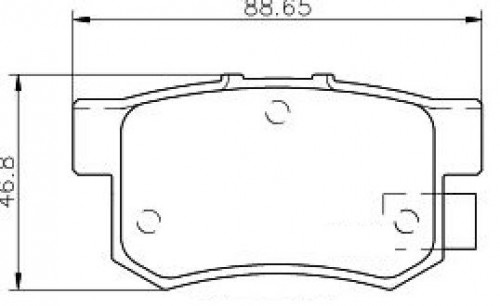 Колодки тормозные дисковые задние (керамические) для автомобилей Honda Civic VIII (06-) [серия PRO]