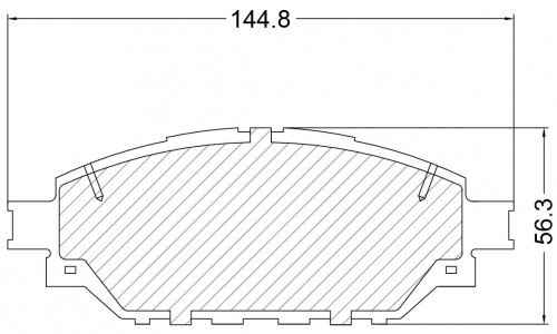 Колодки тормозные дисковые передние для автомобилей Toyota Hilux (15-)