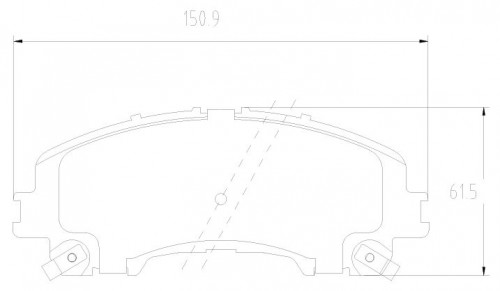 Колодки тормозные дисковые передние для автомобилей Nissan X-Trail T32 (14-) / Renault Koleos (16-)
