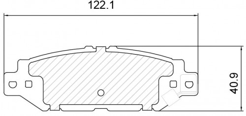 Колодки тормозные дисковые задние для автомобилей Toyota Mark II / Chaser / Cresta X100 (96-) с тормозной системой Sumitomo 122x41мм