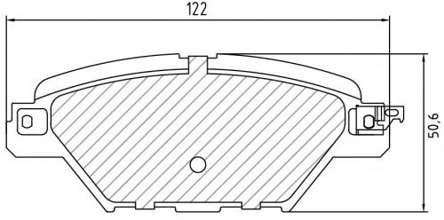 Колодки тормозные дисковые задние для автомобилей Mazda CX-9 (17-) 122x49мм