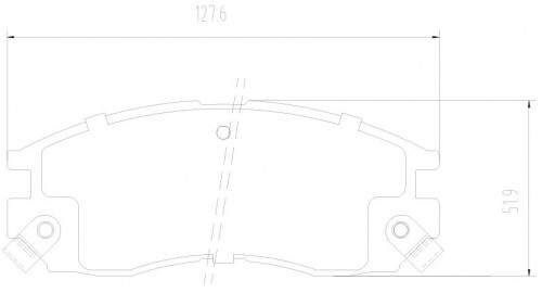 Колодки тормозные дисковые передние для автомобилей Mitsubishi Galant (96-) / Eclipse (99-)