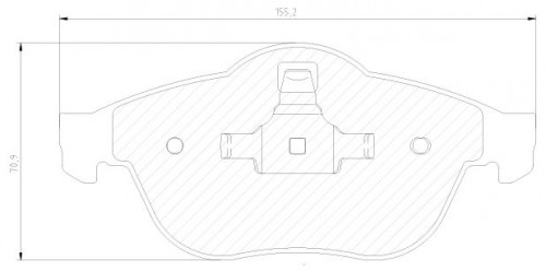 Колодки тормозные дисковые передние для автомобилей Renault Laguna II (01-) / Espace IV (02-)