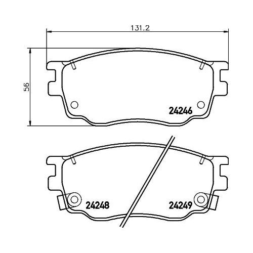 Колодки тормозные дисковые передние для автомобилей Mazda 6 (02-) 1.8i