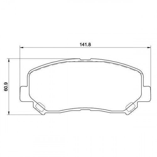 Колодки тормозные дисковые передние (керамические) для автомобилей Mazda CX-5 (11-) [серия PRO]