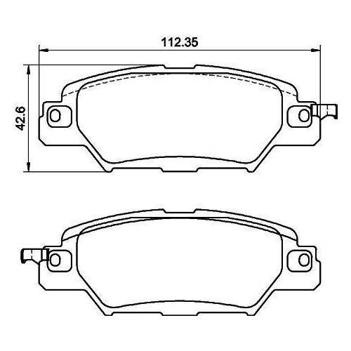 Колодки тормозные дисковые задние (керамические) для автомобилей Mazda CX-5 (11-) с электронным стояночным тормозом [серия PRO]