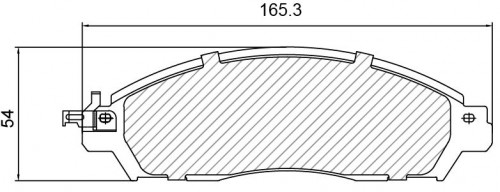 Колодки тормозные дисковые передние для автомобилей Nissan Navara (04-) / NP300 (08-)