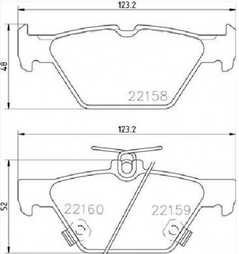 Колодки тормозные дисковые задние для автомобилей Subaru XV (17-)