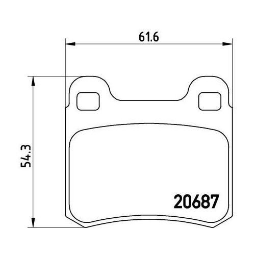 Колодки тормозные дисковые задние для автомобилей Mercedes E (W124) (84-)