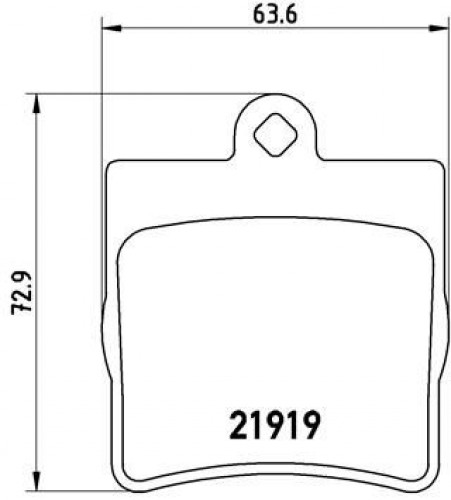 Колодки тормозные дисковые задние для автомобилей Mercedes C (W202) (93-) / E (W210) (95-)