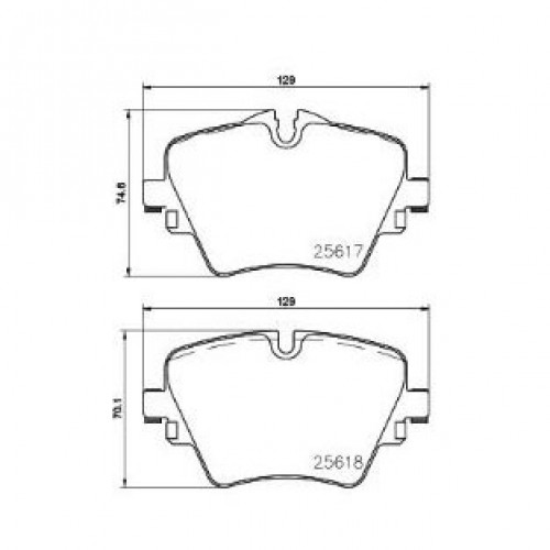 Колодки тормозные дисковые передние для автомобилей BMW X1 (F48) (15-) / 2 (F45) (14-)
