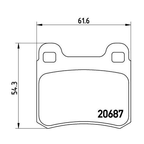 Колодки тормозные дисковые задние для автомобилей Mercedes 190 (W201) (82-)
