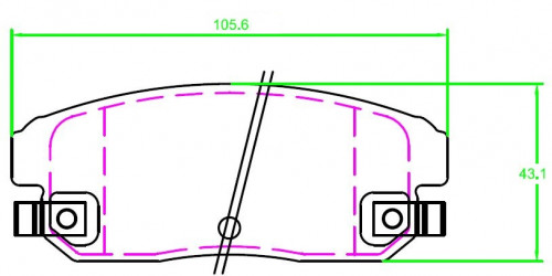 Колодки тормозные дисковые задние для автомобилей Nissan Maxima (96-) / Suzuki Ignis (00-)
