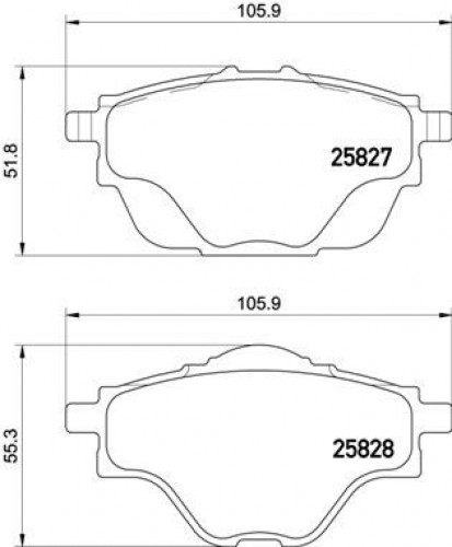 Колодки тормозные дисковые задние для автомобилей Peugeot 308 II (13-) / 3008 (16-) (тормозные дисковые задние диск D=290мм)