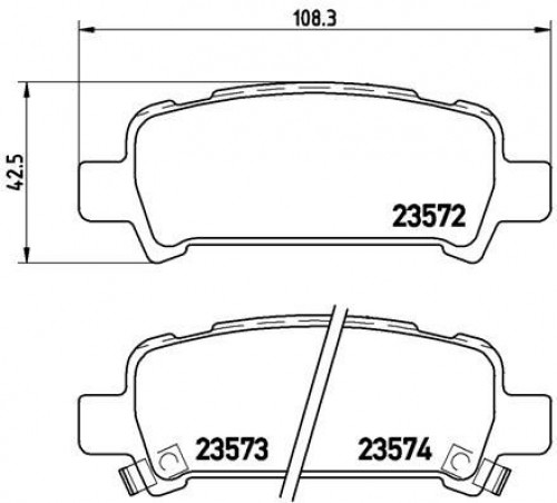 Колодки тормозные дисковые задние для автомобилей Subaru Forester (97-) / Legacy (98-) / Outback (98-)