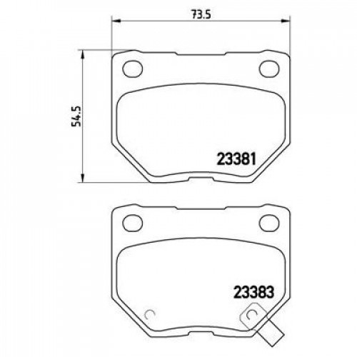 Колодки тормозные дисковые задние для автомобилей Subaru Impreza (GG/GD) (00-)