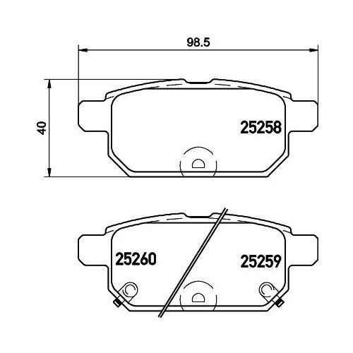 Колодки тормозные дисковые задние для автомобилей Suzuki Swift (11-)