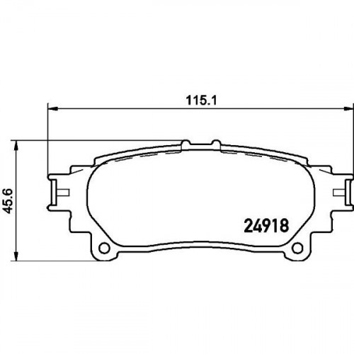 Колодки тормозные дисковые задние для автомобилей Lexus RX (08-)
