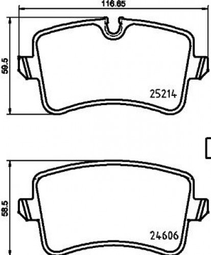 Колодки тормозные дисковые задние для автомобилей Audi A4 (B8) (07-) / A6 (C7) (11-) / A7 (10-) / Porsche Macan (14-)/(18-) (в комплекте с датчиком)