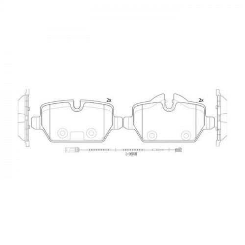 Колодки тормозные дисковые задние для автомобилей BMW 1 (E81/87) (04-) / 3 (E90) (05-) / Mini Countryman (10-) (в комплекте с датчиком)