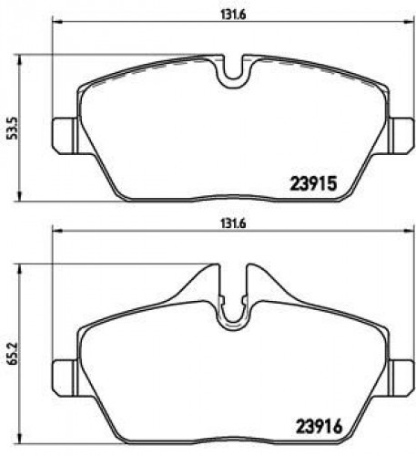 Колодки тормозные дисковые передние для автомобилей BMW 1 (E81/87) (04-) / Mini Cooper (06-) (в комплекте с датчиком)