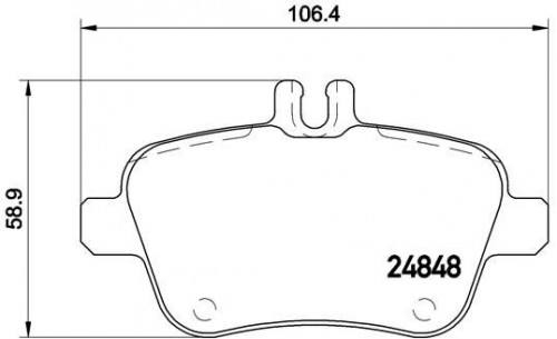 Колодки тормозные дисковые задние для автомобилей Mercedes A (W176) (12-)/B (W246) (13-) (в комплекте с датчиком)