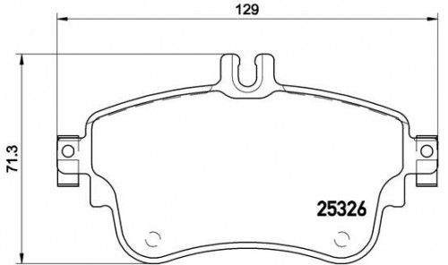 Колодки тормозные дисковые передние для автомобилей Mercedes A (W176) (12-) / B (W246) (13-) (в комплекте с датчиком)