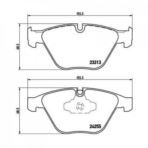 Колодки тормозные дисковые передние для автомобилей BMW 3 (E90/91/92/93) (05-) / X1 (E84) (09-)