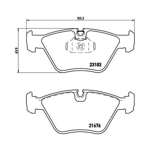 Колодки тормозные дисковые передние для автомобилей BMW 3 (E46) (98-) / X3 (E83) (04-)