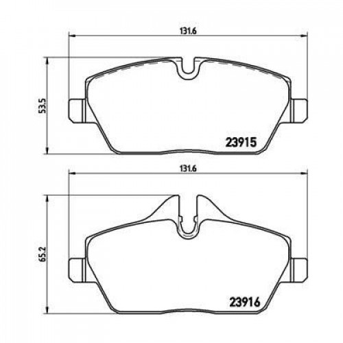 Колодки тормозные дисковые передние для автомобилей BMW 1 (E81/87) (04-) / Mini Cooper (06-)