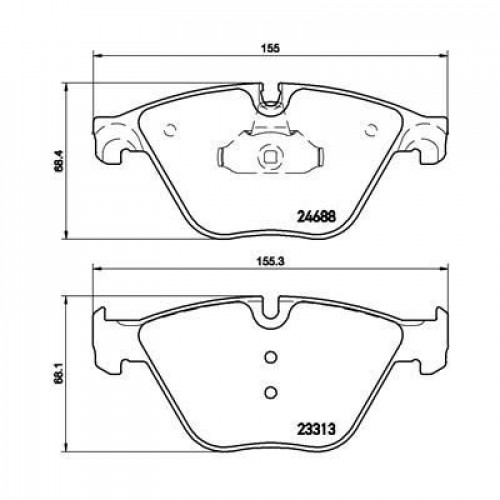 Колодки тормозные дисковые передние для автомобилей BMW 5 (F10) (10-) / 6 (F12) (11-)