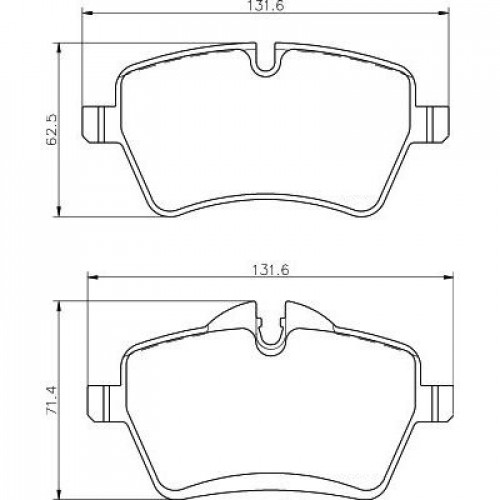 Колодки тормозные дисковые передние (керамические) для автомобилей Mini Cooper S/D/SD (06-)/Countryman (10-) [серия PRO]