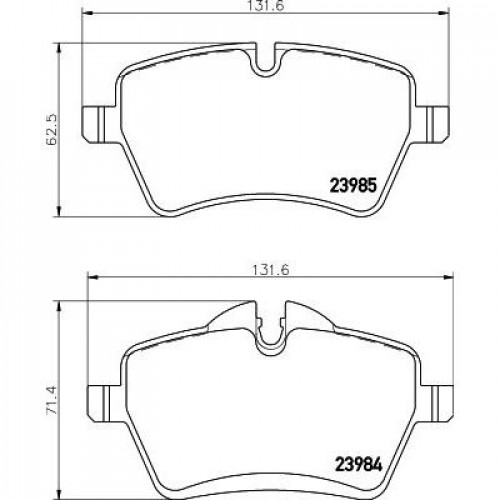 Колодки тормозные дисковые передние для автомобилей Mini Cooper S/D/SD (06-) / Countryman (10-)
