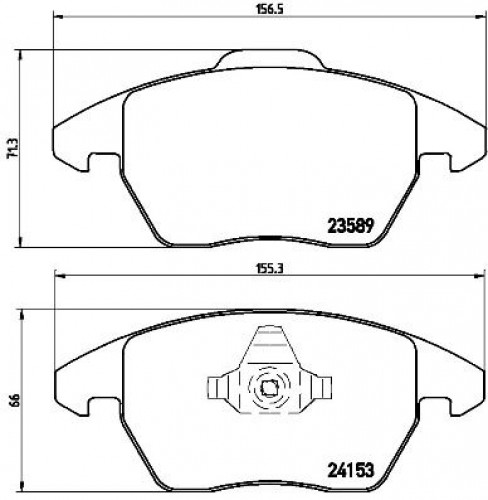 Колодки тормозные дисковые передние для автомобилей Peugeot 208 (12-) / 308 (07-)