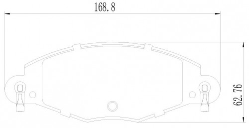 Колодки тормозные дисковые передние для автомобилей Citroen C5 (01-) / C5 (04-) 170x63мм
