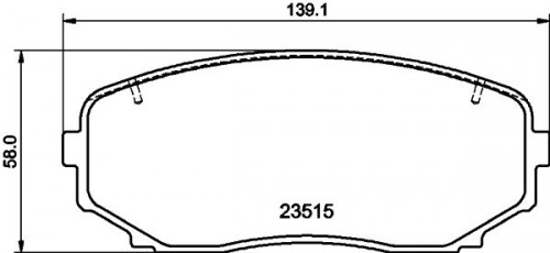 Колодки тормозные дисковые передние для автомобилей Mazda CX-7 (09-) / CX-9 (07-)