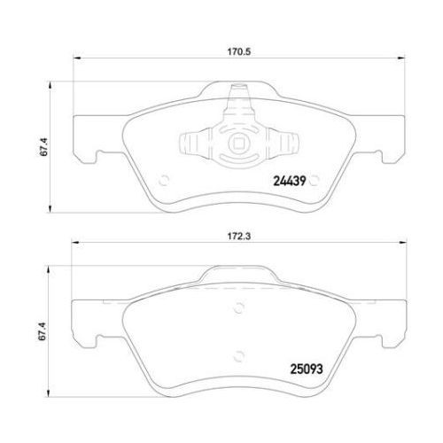 Колодки тормозные дисковые передние для автомобилей Mazda Tribute (00-) / Ford Maverick (01-) 171x67мм