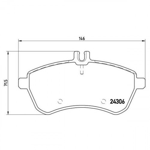 Колодки тормозные дисковые передние для автомобилей Mercedes C (W204) (07-) / E (W212) (09-) 146x72мм