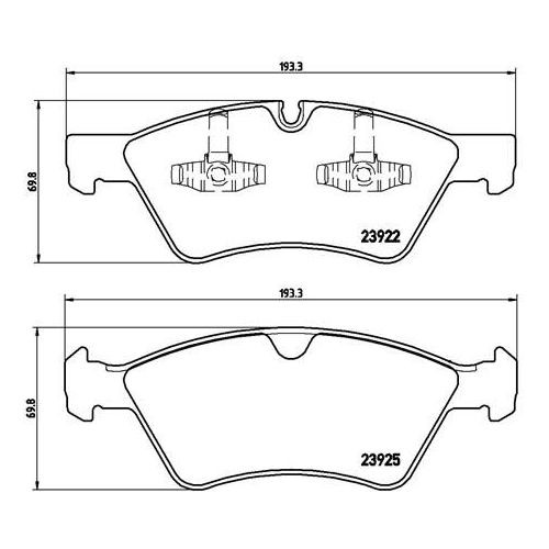 Колодки тормозные дисковые передние для автомобилей Mercedes ML (W164) (05-)