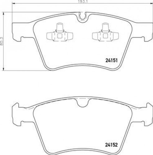 Колодки тормозные дисковые передние для автомобилей Mercedes GL (X164) (06-) / ML500 (W164) (05-)