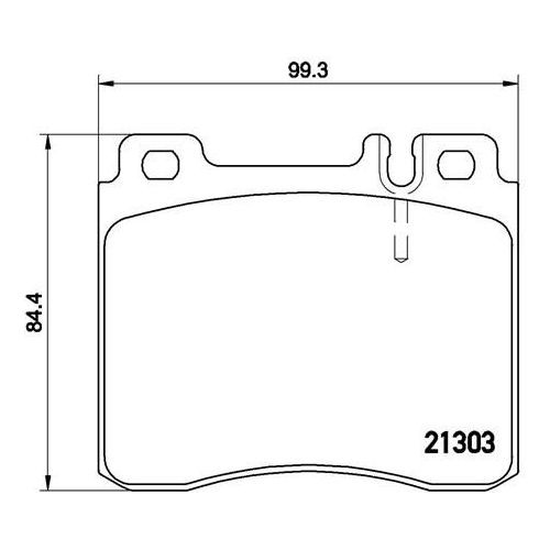 Колодки тормозные дисковые передние для автомобилей Mercedes S-Class (W140) (91-)
