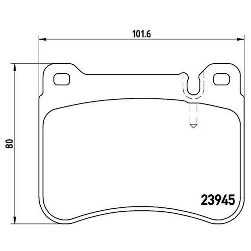 Колодки тормозные дисковые передние для автомобилей Mercedes C (W203) (00-) для тормозной системы Brembo (102x80мм)