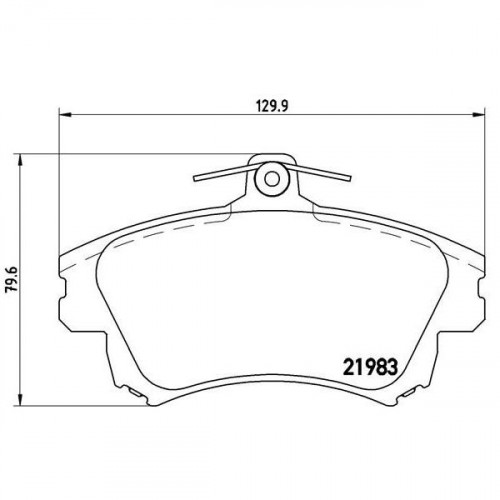 Колодки тормозные дисковые передние для автомобилей Volvo S40 (95-) / V40 (95-) 130x80мм
