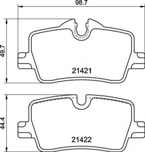 Колодки тормозные дисковые задние для автомобилей BMW 3 (G20) (18-) / 4 (G22) (20-) с тормозной системой TRW