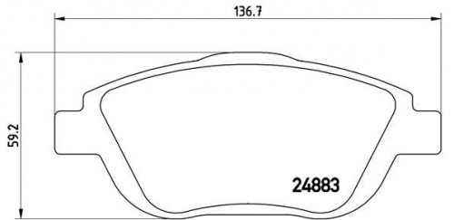 Колодки тормозные дисковые передние для автомобилей Peugeot 2008 (13-) / Citroen C3 (09-)/DS3 (10-)